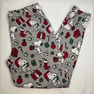 munki munki Snoopy Peanuts Christmas Lounge Pajama Pants Size Medium